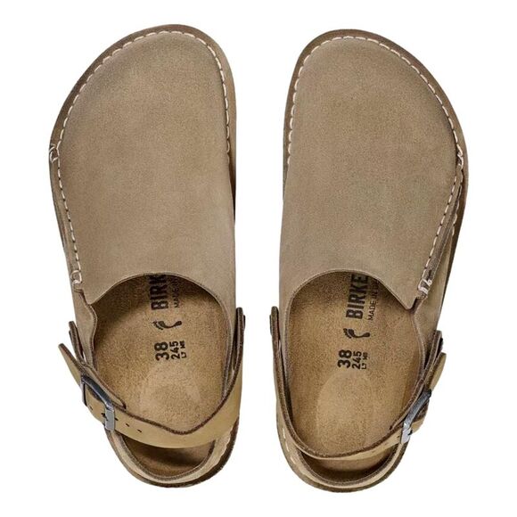 Birkenstock Lutry Premium Suede Gray Taupe 1025297 Women's - Picture 3 of 4